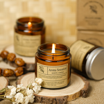 Premium Home [Glass Jar Scented Candle with Twist Lid] Indoor Fragrance, Aromatherapy Lamp, Wax Melting, Essential Oils, Relaxing, Soothing, , large