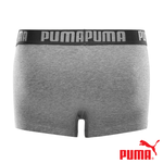 PUMA 平口內褲 1件組 彪馬 跳豹 男內褲 平角內褲 修身 防捲邊 貼合 耐穿 柔軟 棉質 排汗 透氣 抗菌 黑 灰, , large