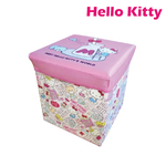 【Hello Kitty】 KT摺疊收納箱 (多款) #收納椅 玩具/衣服/可當椅子 正方形, , large