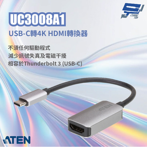 昌運監視器 ATEN 宏正 UC3008A1 USB-C轉4K HDMI轉換器 不須任何驅動程式