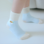 【minihope美好的親子生活】刺繡反折中筒襪2雙組-阿福, , large