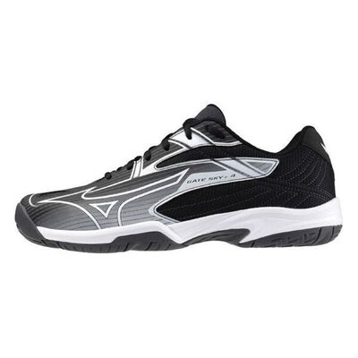 Mizuno Gate Sky Plus 4 男女 羽球鞋 寬楦 室內 運動 基本款 黑白 [71GA242140]
