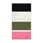 NIKE SOLID CORE 毛巾80x35cm 旅遊 居家 運動 素色 純棉 吸水佳 多色 軍綠 黑 米綠 珊瑚枚粉, , large