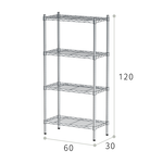 【Y HOUSE】60x30x120cm Lightweight Four-layer Iron Rack Iron Rack Shelf-Painted White, , large