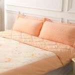 [CINN Far-Infrared] Nano FIR Sakura Orange 3-Piece Bedding Set &ndash; Autumn/Winter Thickened Double Size｜6 x 7 ft, , large