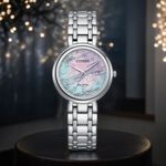 CITIZEN 星辰 LADY 優雅珍珠貝光動能女錶 EW2690-81Y, , large