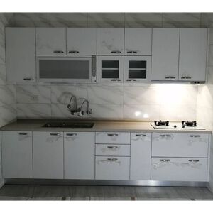 【KW廚房世界】系統廚具 廚房設計 客製化 廚櫃 工廠直營 一字型流理台 300公分 美耐門板 搭櫻花牌瓦斯爐 排油煙機