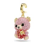 SWAROVSKI 施華洛世奇Idyllia Charm 俏皮大頭泰迪熊擁抱草莓水晶吊飾  推薦(5738357, , large