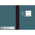 【DOUBLE A】A5膠裝筆記本 布膠系列-(可撕式)橫線內頁 [灰綠]-#DANB23014, , large