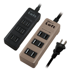 [Loft Life] 工業風2P3插安全延長線-6尺 ZPR-LL-700-6-1 奶茶, , large