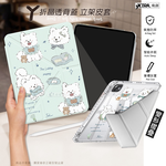 VXTRA 療癒萌寵 2026 iPad Air8 11吋 M4 Y折晶透 防摔三角立架皮套 含筆槽(笑笑犬), , large