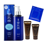 (免運)【KOSE高絲】雪肌精化妝水500ml 加贈 漾活黑酵母精萃亮眼霜5ml+精萃14ml+面膜*1 公司貨, , large
