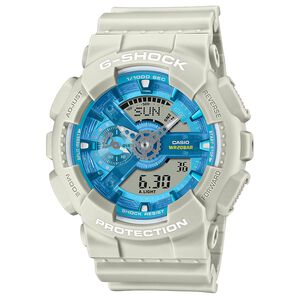 CASIO 卡西歐 G-SHOCK 綠洲湖泊 雙顯運動手錶-米白 GA-110AS-5A