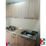 【KW廚房世界】系統廚具 廚房設計 客製化 廚櫃 流理台 工廠直營 一字型流理台 194公分 美耐門板 搭喜特麗抽排油煙機 瓦斯爐, , large