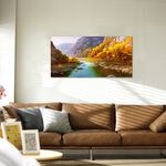 【御畫房】金秋溪水 國家一級畫師手繪油畫60&times;120cm(VF-115), , large