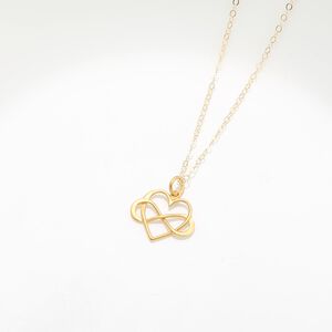 【Angel & Me】Endless love s925 sterling silver 24k gold plated necklace gift