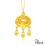 【Prisme Gold】黃金項鍊 金福平安鎖 純金999鍊墜項鍊(金重：約0.25錢&plusmn;0.03), , large