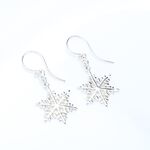 【Angel & Me】Xmas Snowflake snow s925 sterling silver earrings gift, , large