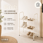 【金漢揚實業有限公司】三層金屬鞋架【玄關收納】台灣製 白色開放式鞋架 小空間鞋櫃 多功能置物架 租屋必備 DIY組裝, , large