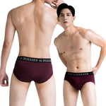 【NEONER】莫代爾男性中腰三角抗菌內褲(酒紅), , large