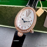 [星晴錶業]GEYA手錶,26mm34mm,G06260LHW貝母錶面玫瑰金錶殼深黑色真皮皮革錶帶款, , large