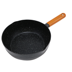 藏野匠錘紋不沾雪平鍋-曜岩黑-22cm-1入組, , large