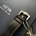 [星晴錶業]GEYA手錶,44mm,G78155GWK雙面機械鏤空錶面銀錶殼深黑色真皮皮革錶帶款, , large