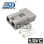 《tevc》發票 安德森 50A  2P 接頭 連接器 電瓶 太陽能插座 600V 大電流 聯接 電動車 保護蓋 保護套, , large