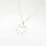 【Angel & Me】Travel World Map s925 sterling silver necklace Birthday gift, , large