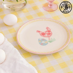 【SOLO歐洲家居】LCW Home 土耳其製 19cm 可愛田園母雞花卉蛋圓盤 餐盤 蛋糕盤 甜點盤 點心盤, , large