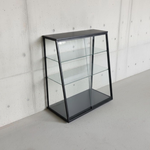 【 SHAONIANNA.TW 】工業風霧黑鐵架強化玻璃收納展示櫃 90x45x95cm &ndash; 客廳書房多功能收納櫃、防塵耐重透明展示櫃, , large