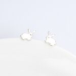 【Angel & Me】Bunny Rabbit s925 sterling silver earrings Birthday gift, , large