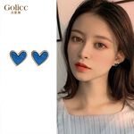 【Gulicc】古莉可 耳環  藍色愛戀 心型耳環, , large