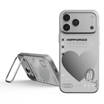 【HIPPORIZZ】iPhone 17 Pro Max Mirra鏡⾯磁吸⽀架殼 愛心, , large
