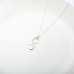 【Angel & Me】Love double Infinity s925 sterling silver necklace birthday gift, , large
