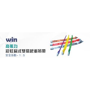 WIN 五金 5倍破斷 2T*10M 國際色標 尼龍吊帶 布帶 吊重 扁帶 工程安全 起重工具 起重吊帶 布繩 吊帶