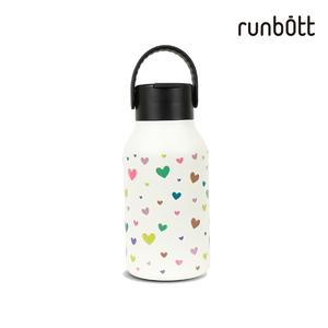 【runbott】Mii 輕量陶瓷保溫瓶350ml-彩虹愛心_贈圓筒包裝盒