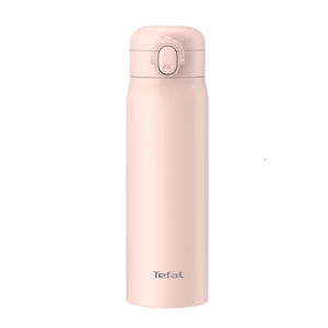 特福法式簡約彈蓋不鏽鋼保溫杯500ml-草莓粉