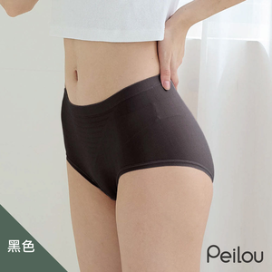 【貝柔Peilou】貝柔透涼抗菌鋅無縫中腰三角褲_一般/加大