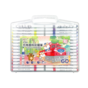 60-Color Acrylic Paint Markers