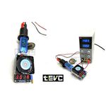 《tevc》快充 QC3.0 USB 充電器 充電座 透視電壓錶 防水軟蓋 機車 小U 機車充電器 機車充, 紅色字(末帶線), large