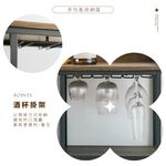 儲酒櫃 酒櫃 工業風酒櫃 多層置物架 鐵製置物架 廚房邊櫃 收納層架 吧台邊櫃 層架 SH620, 木紋色, large