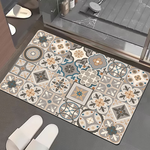 Nano suede soft diatomaceous earth water-absorbent anti-slip floor mat, , large