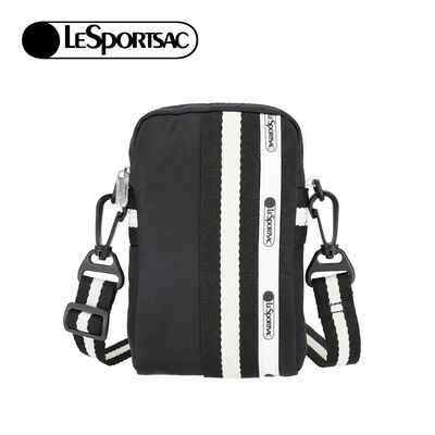 |快速出貨|Lesportsac Mini Web Crossbody 隨身小包 手機包/ 滾邊夜幕黑