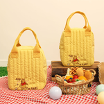 『HOUSUXI．舒希』迪士尼小熊維尼系列-絎縫刺繡保溫餐袋(A4), , large