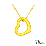 【Prisme Gold】黃金項鍊 鏤空心型 項鍊 (金重：約0.04錢&plusmn;0.02), , large