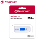 【Transcend】創見 JetFlash 790 USB 3.1 256GB 白色 高速隨身碟 保固公司貨, , large