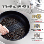 日本 Arnest 鑽石蜂巢紋不沾深型炒鍋24cm(兩色任選一/酒釀紅/深邃黑/瓦斯爐和IH爐可適用）, , large
