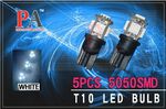 【PA LED】24V T10 5晶 15晶體 SMD LED 超白光 小燈 HINO 大客車 遊覽車 卡車 聯結車, , large