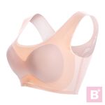 大尺碼-美背-蕾絲-無痕-無鋼圈-內衣-膚/黑/深藍/粉-0302025, , large